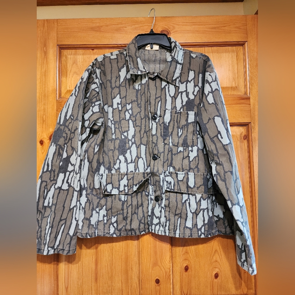Vintage Trebark Camo Hunting Jacket, Size Large